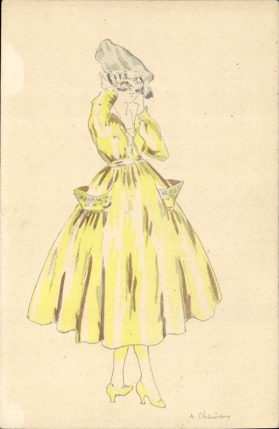 CPA Fantaisie Illustrateur Femme 