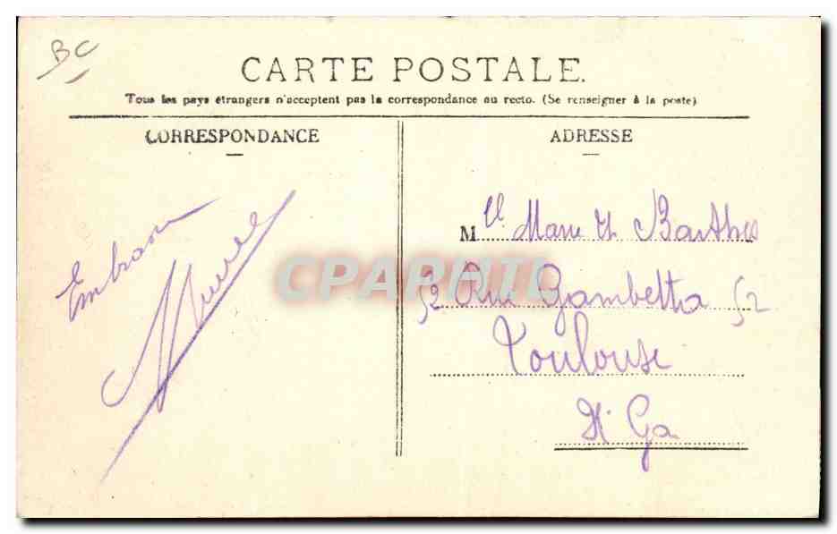 CPA Folklore Paysans au marche Auvergne TOP — Rückseite