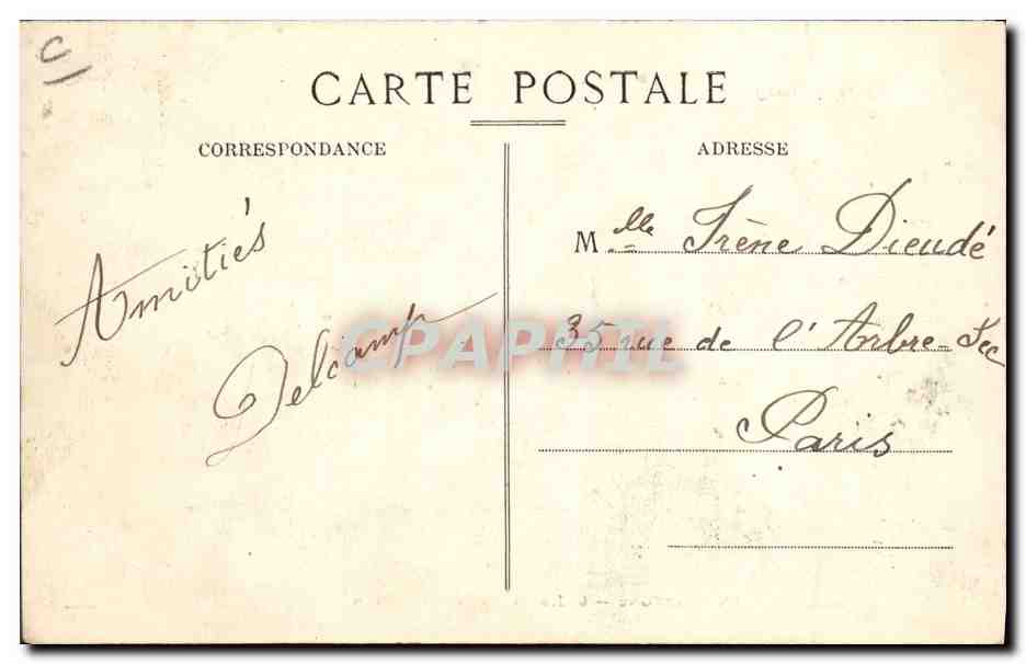CPA Folklore Auvergne Le marche aux oies — Rückseite