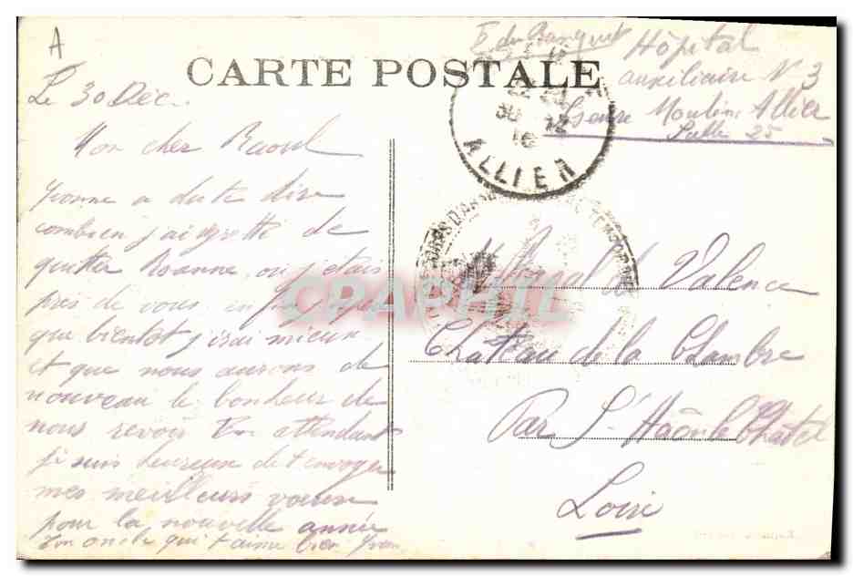 CPA Folklore Auvergne Enfant Bourbonnais avec ses poules — Verso