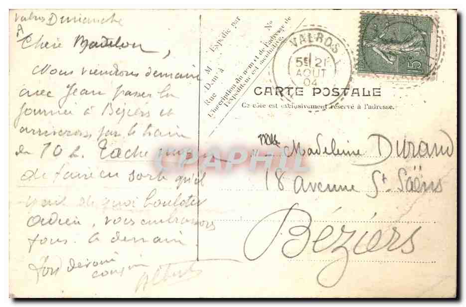 CPA Folklore Auvergne Interieur d'Auvergne — Verso