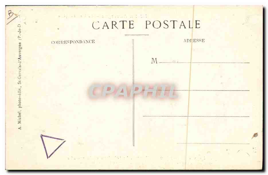 CPA Folklore Auvergne La Viella gardou la djeuna la tchebra et le moutu Chevre Mouton — Verso