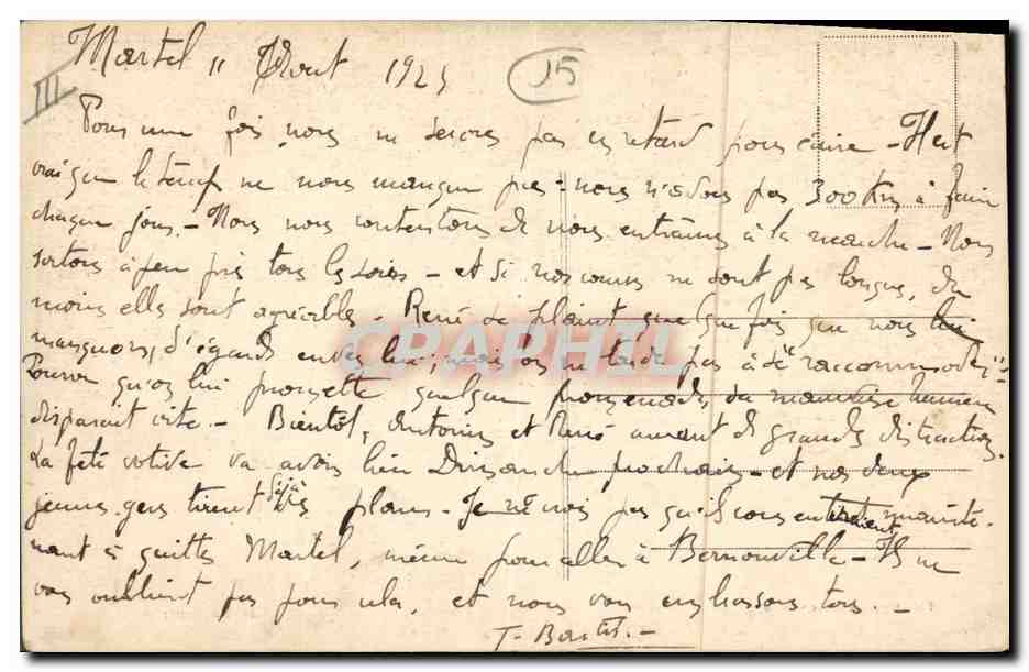 CPA Folklore Auvergne Cantal la bourree — Verso
