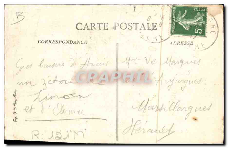 CPA Folklore Auvergne Fileuses de chanvre — Verso