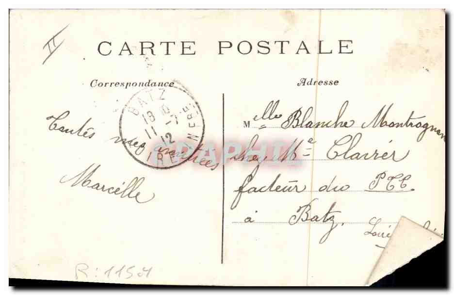 CPA Folklore Auvergne Types Auvergnats — Verso