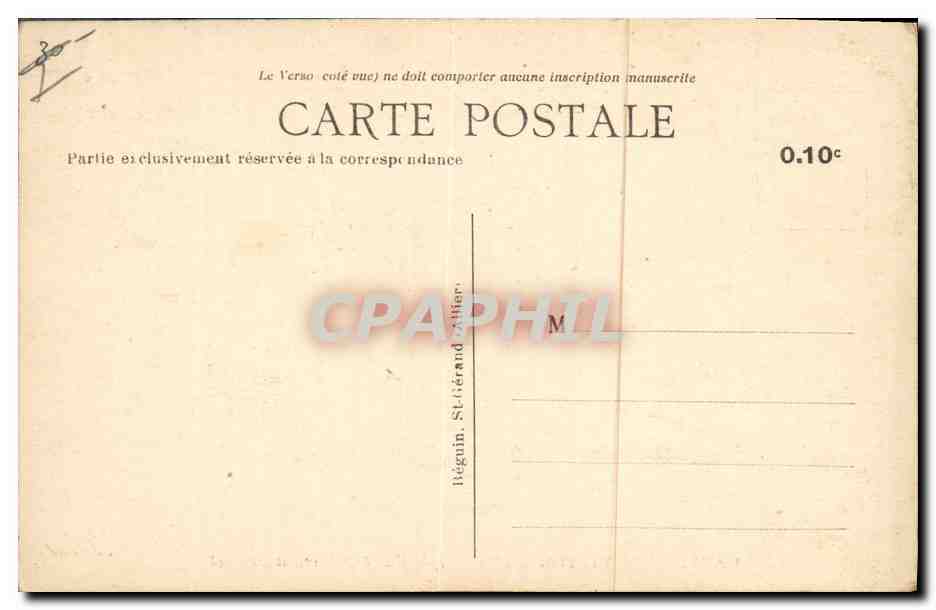 CPA Folklore Auvergne Un bapteme Auvergnat — Verso