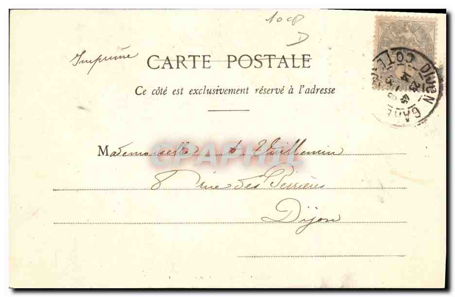 CPA Fantaisie Femme La journee de la parisienne — Verso