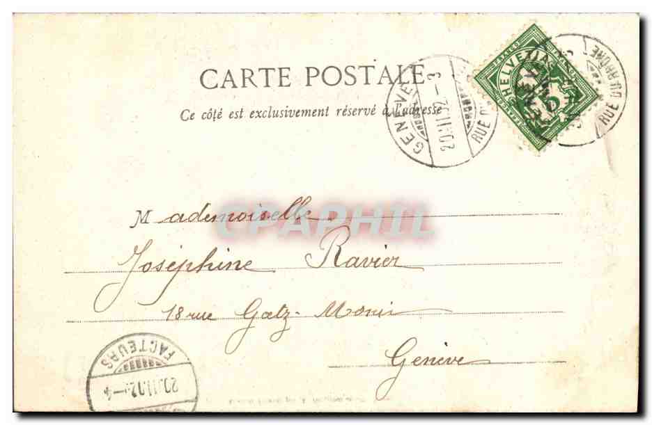 Pierrot père de famille — scène de théâtre — Edition Phototype A. Bergeret et Cie, Nancy — Verso
