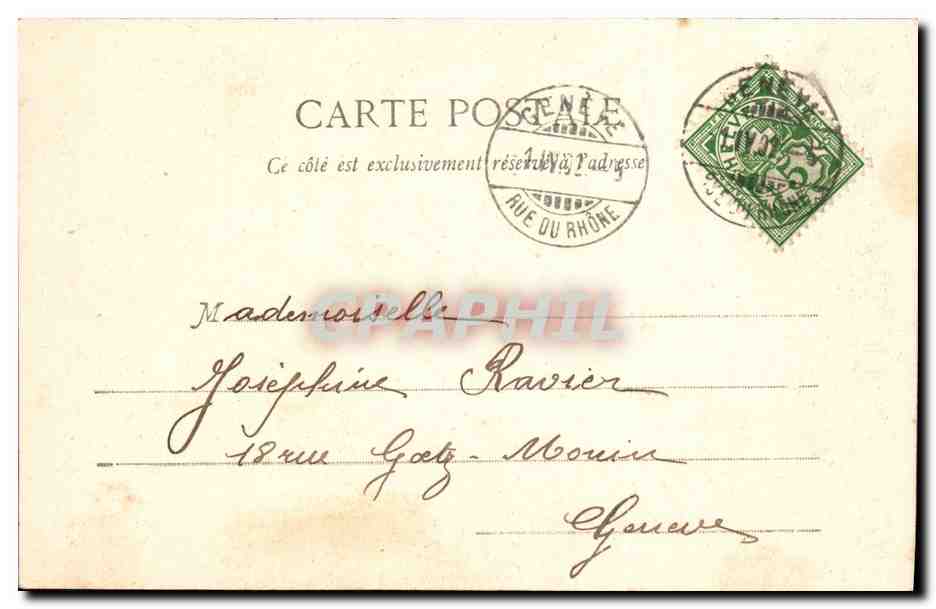 Pierrot père de famille — scène de théâtre — Édition Phototypie A. Bergeret et Cie, Nancy — Verso