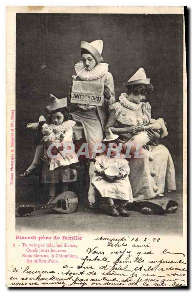 Pierrot père de famille — Édition A. Bergeret & Cie, Nancy — n°9