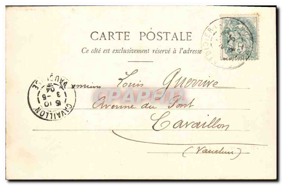 Une partie d'Auto — scène humoristique avec voiture ancienne et deux hommes — Phototypie A. Bernebat & Cie, Nancy, n°4 — Verso
