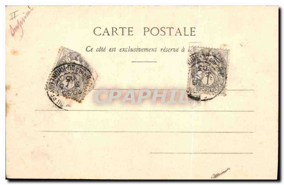 Femme parfumant une boîte — Parfumerie Mlle Clara — Nancy, 1900 environ — Verso