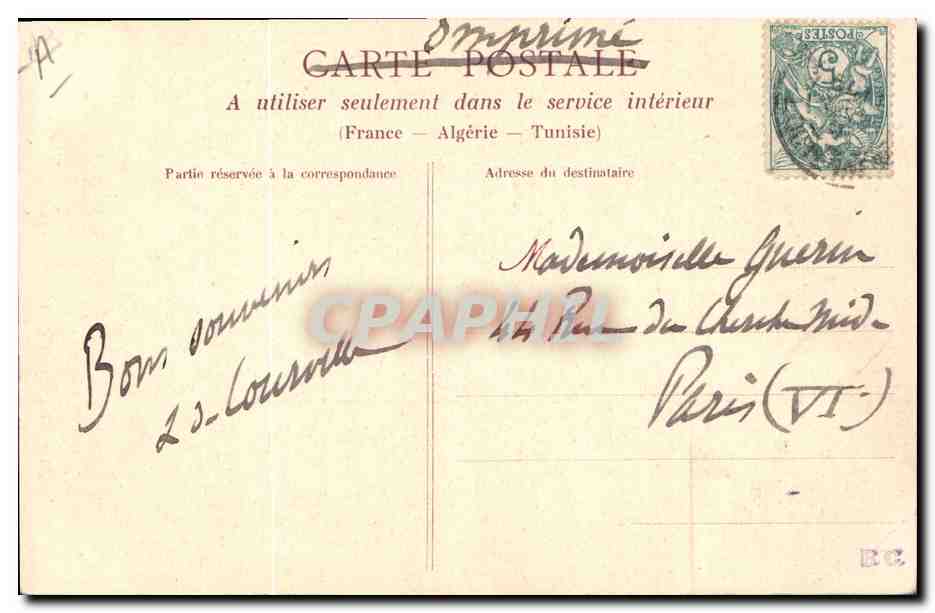 Le Croisic (Loire-Inférieure) — Un loup de mer croisicais — Héliotypie Dugas, Nantes, n° L-1 559 — Verso