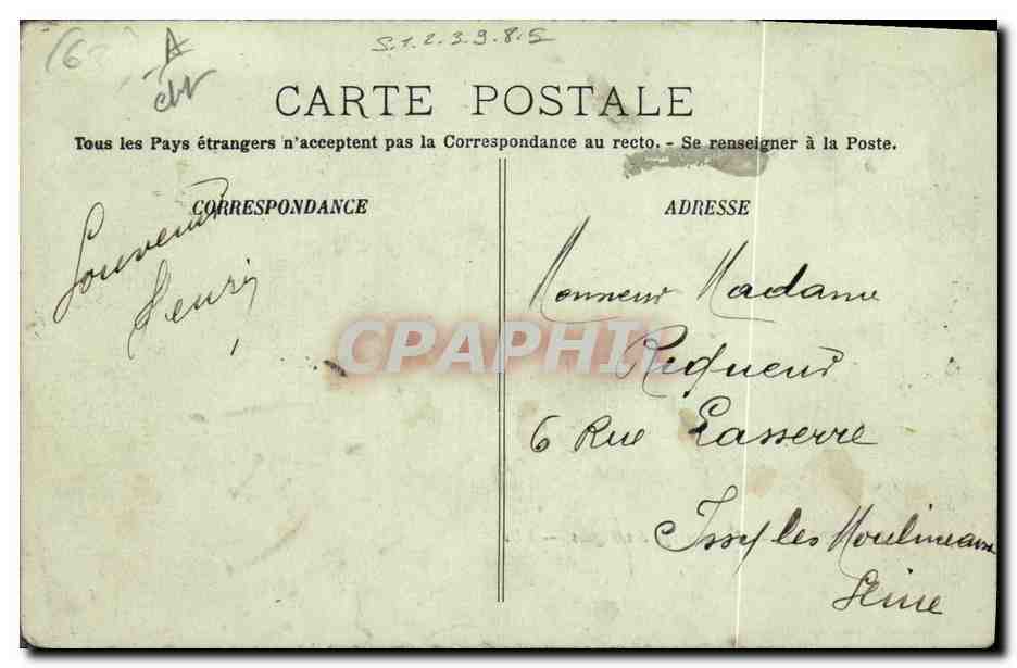 CPA Peche Le portel L'amorcage des lignes — Verso