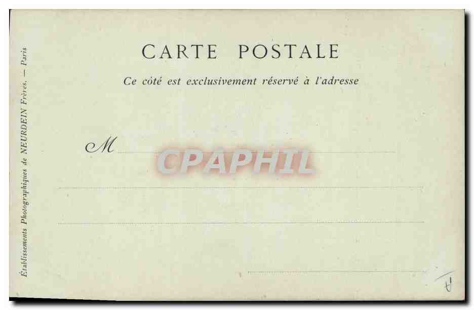 CPA Mirabeau Honore Gabriel Riquetti Comte  — Verso