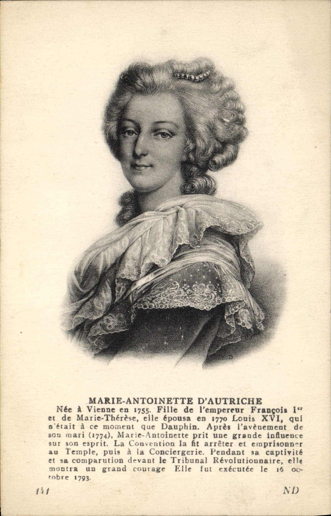 CPA Marie Antoinette d'Autriche