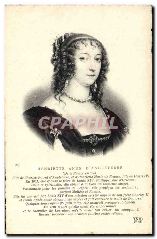 CPA Henriette Anne d'Angleterre