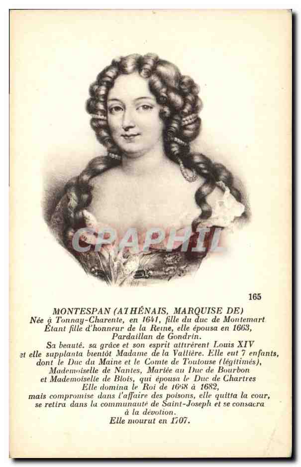 CPA Montespan Athenais Marquise