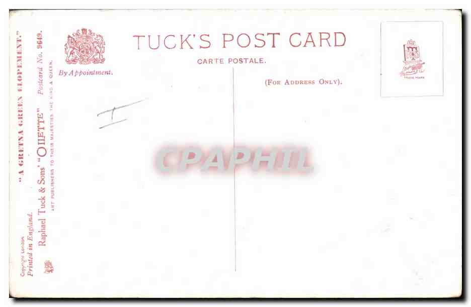 Scène de village — 'ALL'S WELL THAT ENDS WELL' — Tuck & Sons, n° 9649 — Reverso