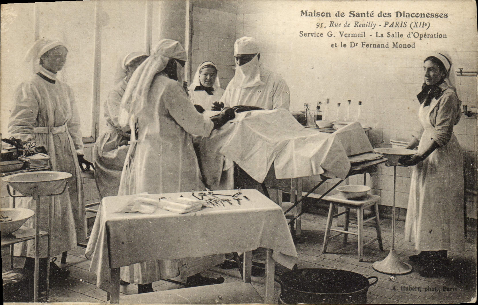 CPA Militaria Sante Maison de Sante des Diaconesses Rue de Reuilly Paris Salle d'operation Dr Fernand Morod