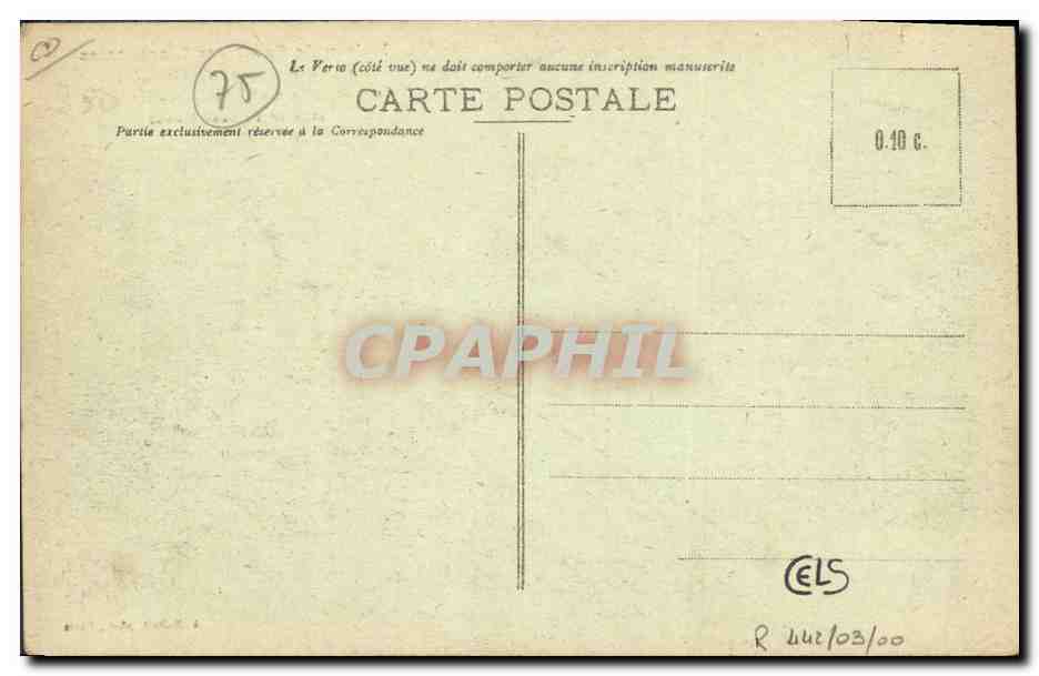 CPA Militaria Sante Maison de Sante des Diaconesses Rue de Reuilly Paris Salle d'operation Dr Fernand Morod — Rückseite