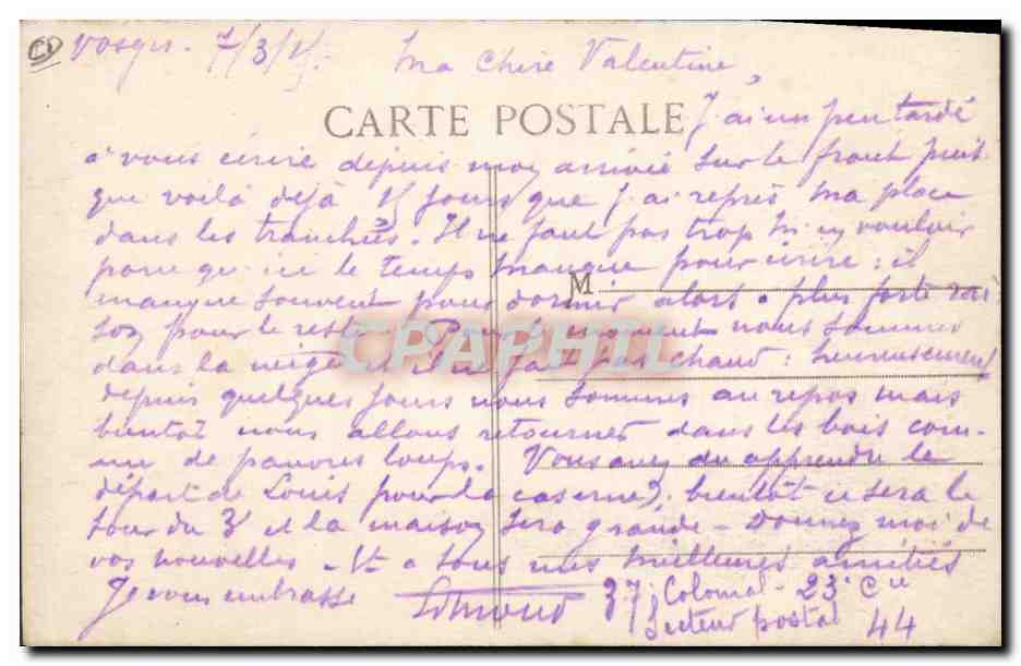 Besançon — Première Armée — Dépôt de Convalescents et d'Eclopés — Édit. L. Gaillard Preitre, Besançon — Rückseite
