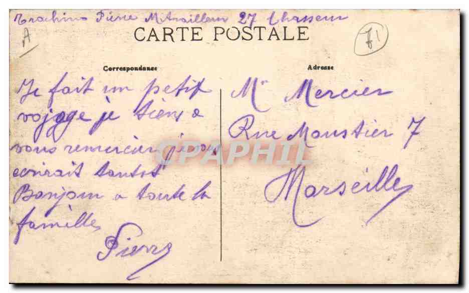 Macon — Hôpital Temporaire — No 8 - G. J. M. — Rückseite