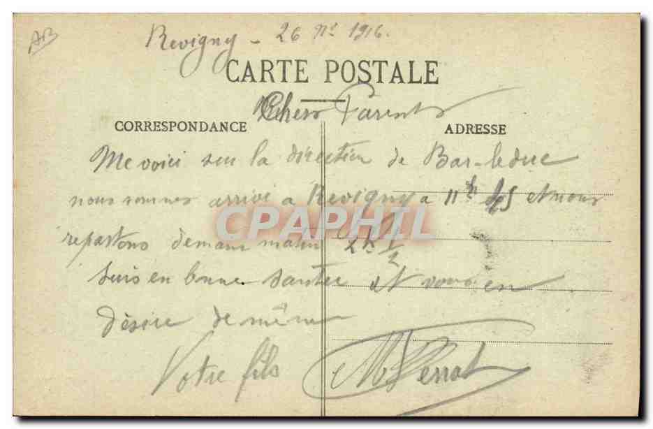 Revigny (Meuse) - Les Baraquements - Hôpital d'Évacuation — Rückseite