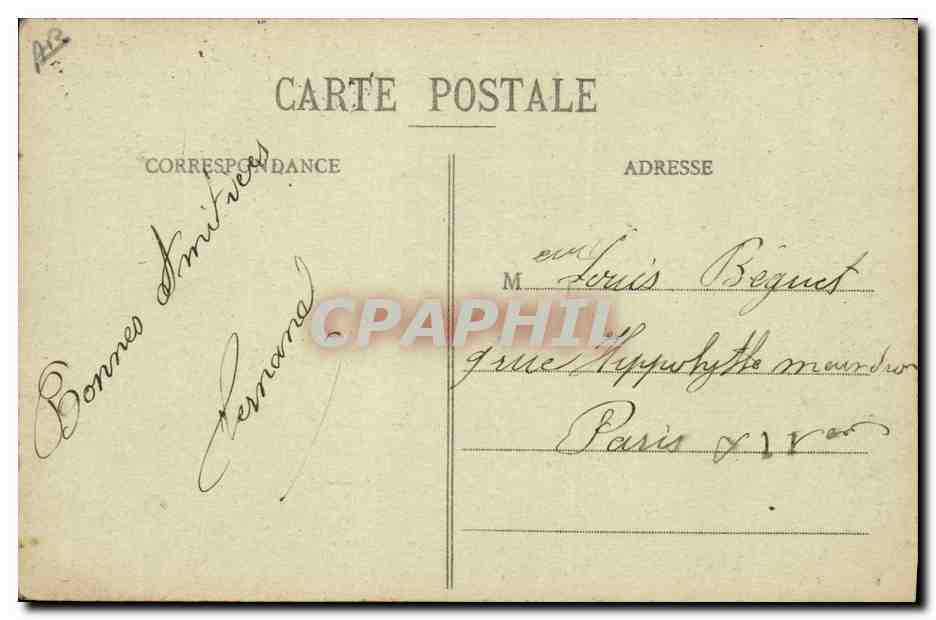 Troyes - Lycée de Filles - Ecoles Professionnelles et de Dessin (Hôpital Temporaire) — Collection T.G. — Rückseite
