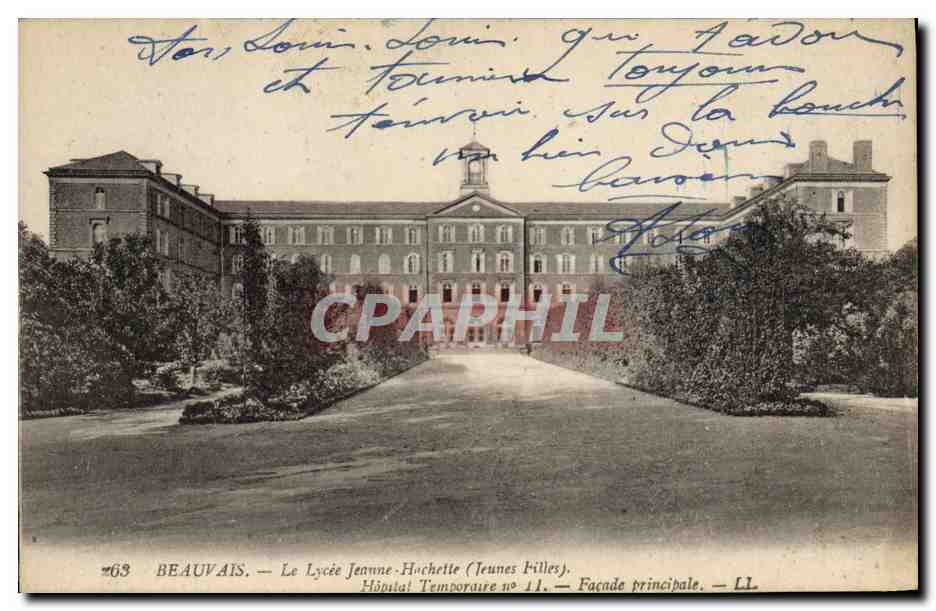 Beauvais — Le Lycée Jeanne-Hachette (Jeunes Filles) — Façade principale — LL