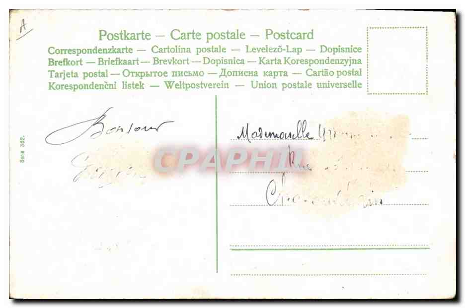 CPA Fantaisie Enfant Bebe Velo Cycle — Rückseite