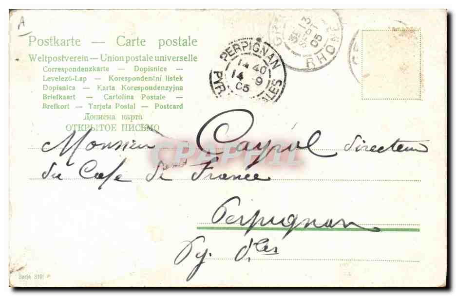 CPA Fantaisie Enfant Bebe Ane Mule — Rückseite