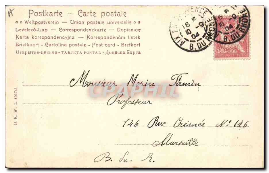 CPA Fantaisie Enfant Bebe  — Rückseite