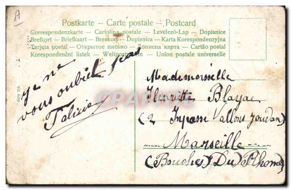 CPA Fantaisie Enfant Bebe  — Rückseite