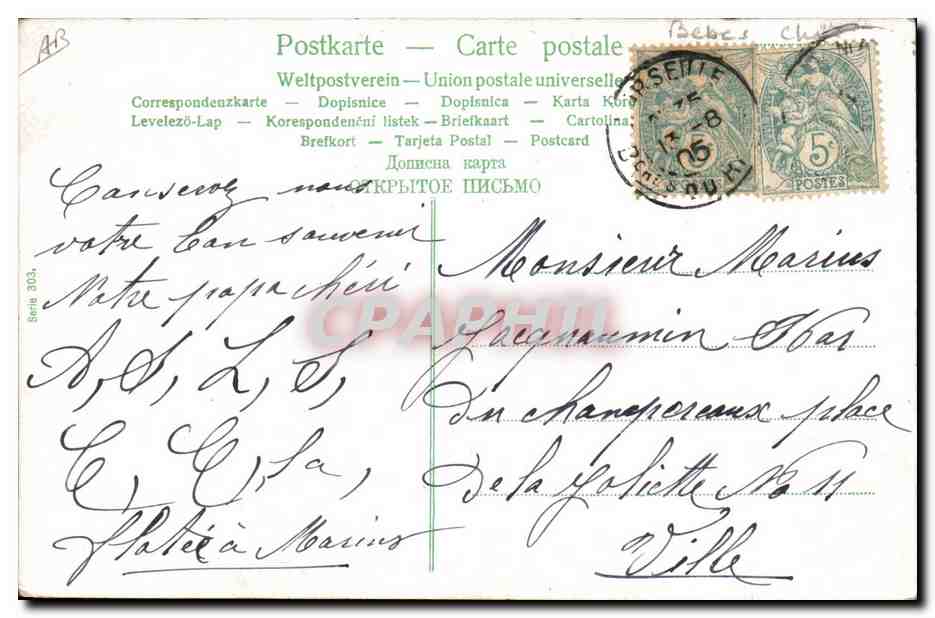 CPA Fantaisie Enfant Bebe  — Rückseite