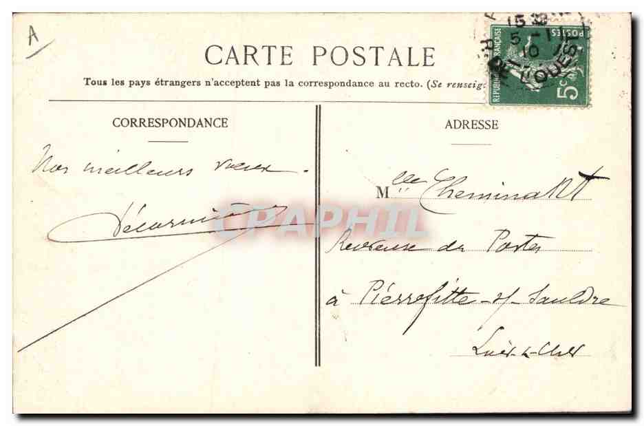 CPA Theatre Paul Couvreur — Verso