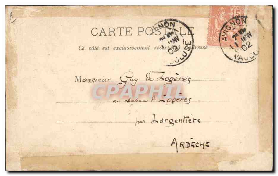 Barréau — comédien de la Comédie Française — photographié par Nadar — Verso