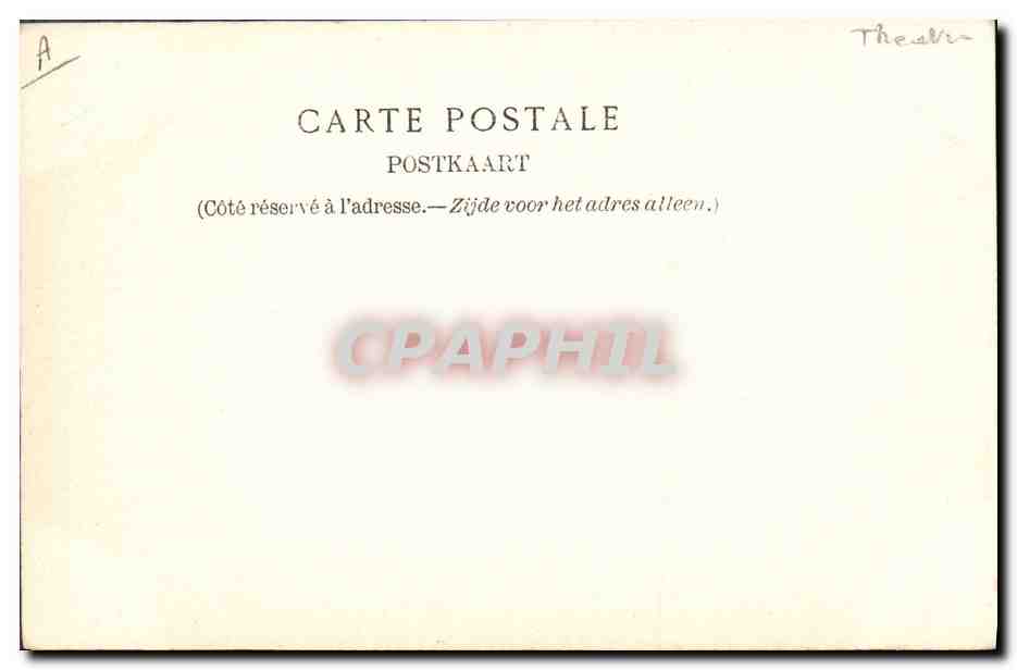 CPA Theatre Royal de la Monnaie Massart — Verso