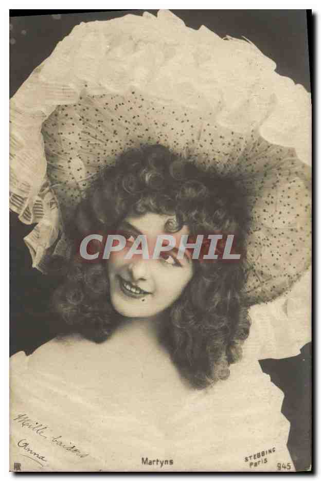 Gemma Martyns — Portrait féminin avec chapeau à voile — Stebbing Paris 945