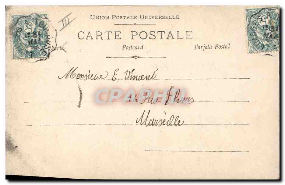 Louise Mante — danseuse orientale — Redlinger Paris, série n°14 — Verso