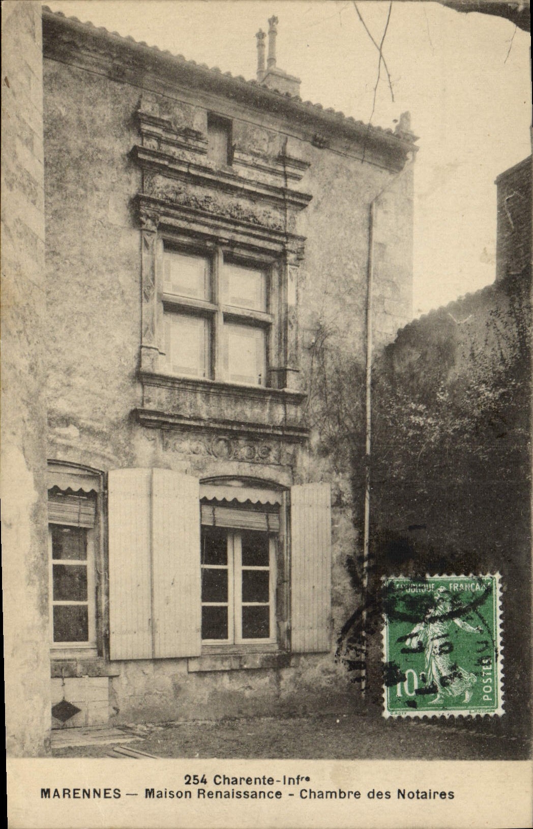 Marennes — Maison Renaissance - Chambre des Notaires — F. Braun, Royan (Charente-Inférieure) n°254