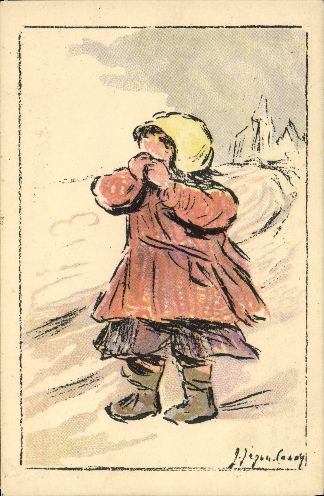 CPA Fantaisie Illustrateur Enfant Orphelinat des Armees