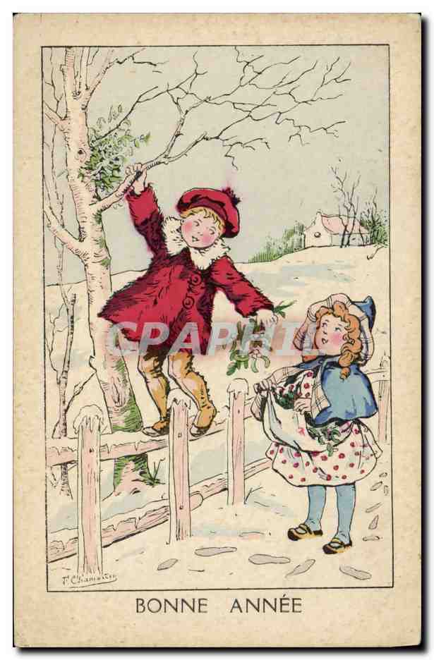 CPA Fantaisie Illustrateur Enfants Bonne annee