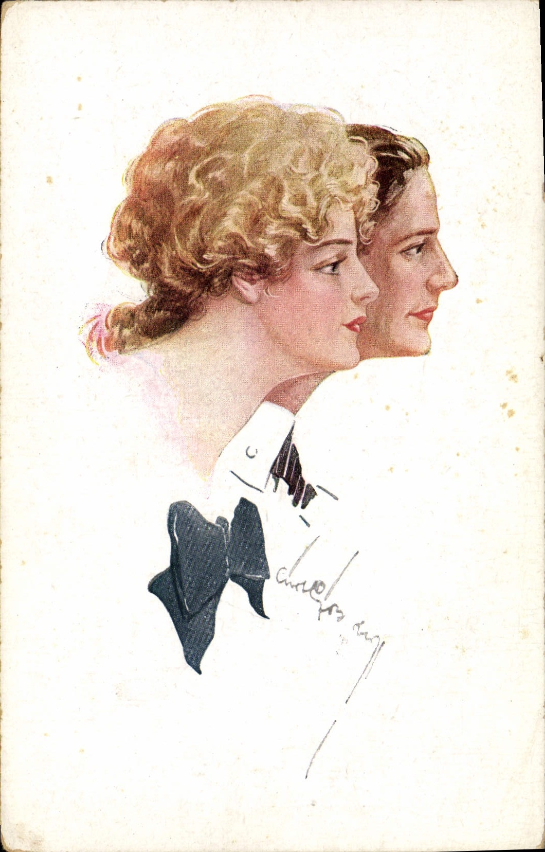 CPA Fantaisie Illustrateur Femme