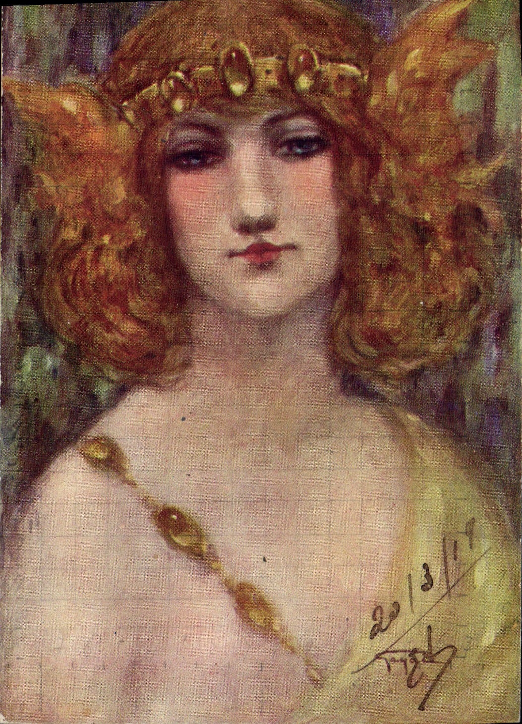 CPA Fantaisie Illustrateur Femme