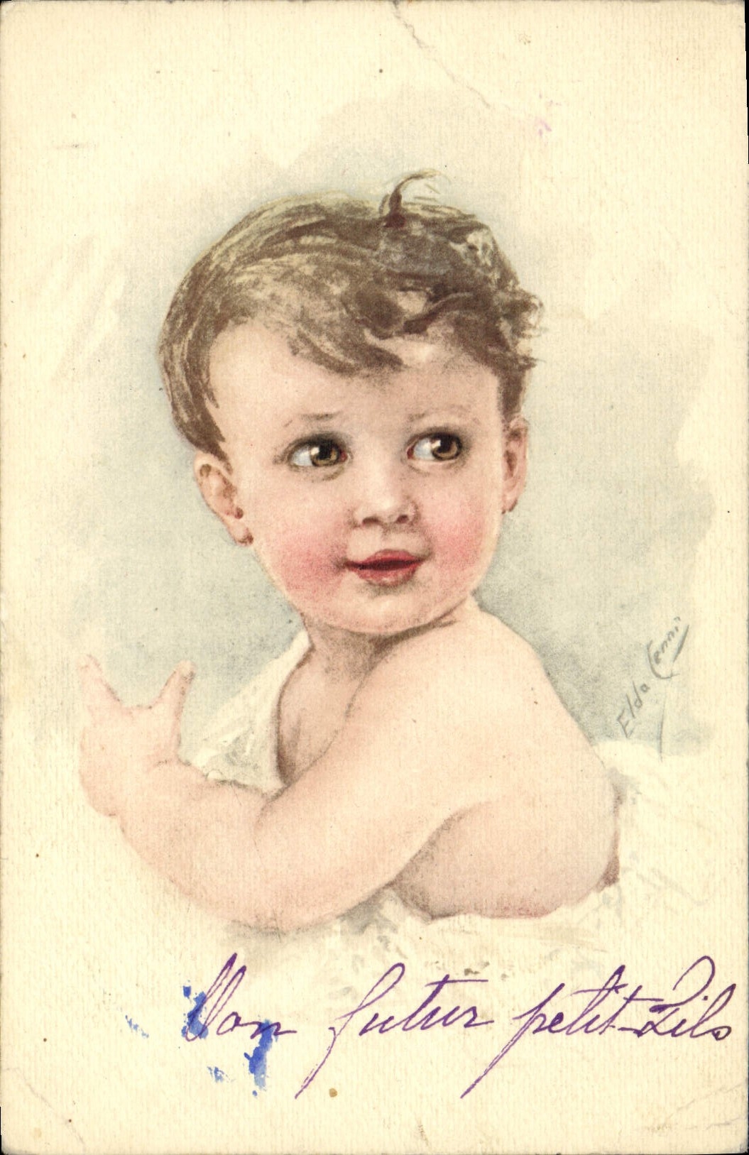 CPA Fantaisie Illustrateur Enfant Bebe