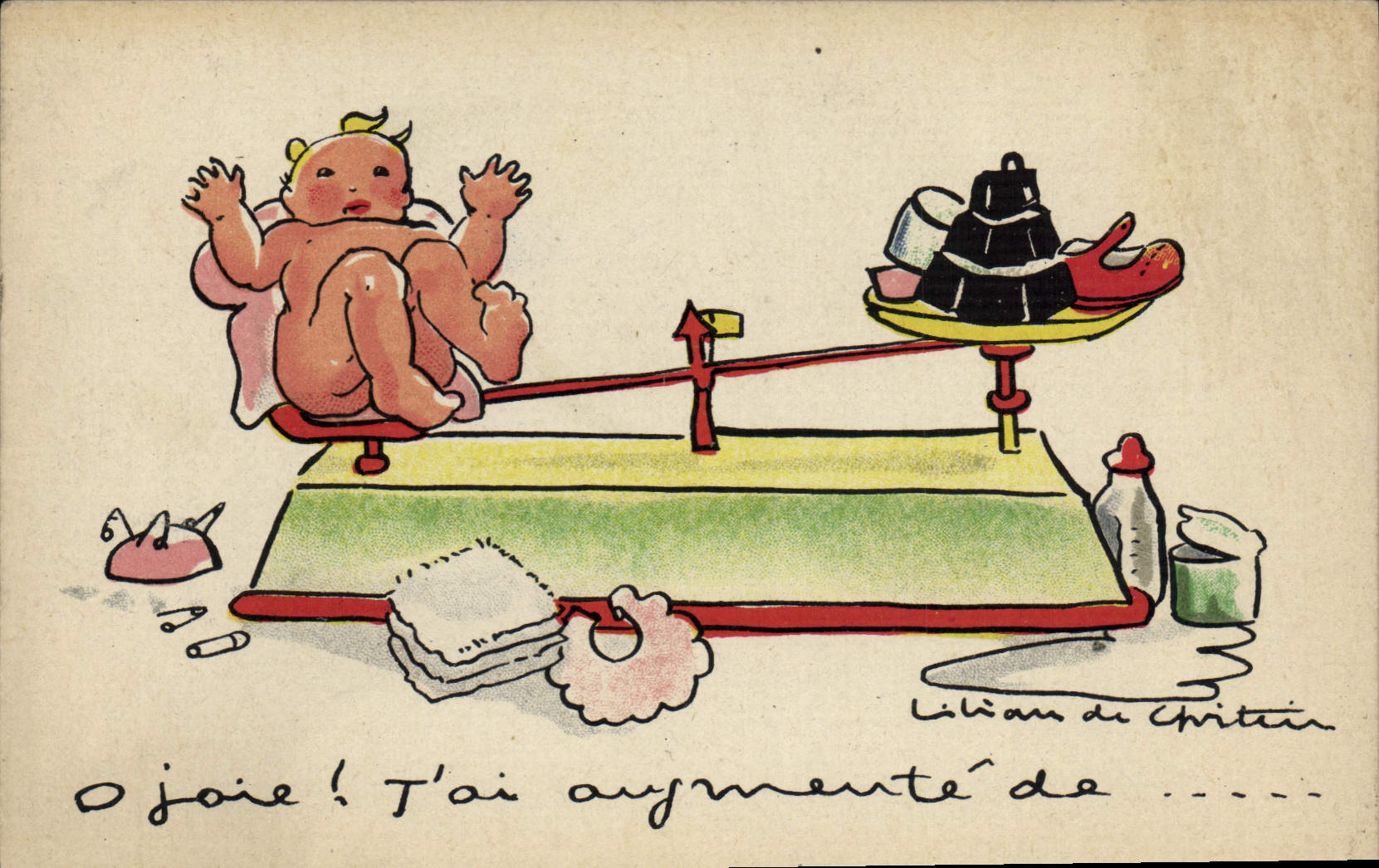CPA Fantaisie Illustrateur Enfant Bebe