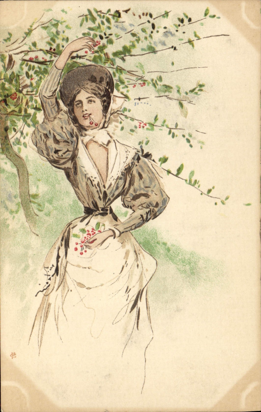 CPA Fantaisie Illustrateur Femme