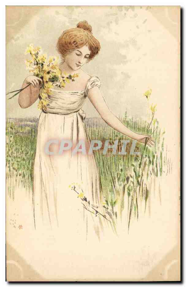 CPA Fantaisie Illustrateur Femme