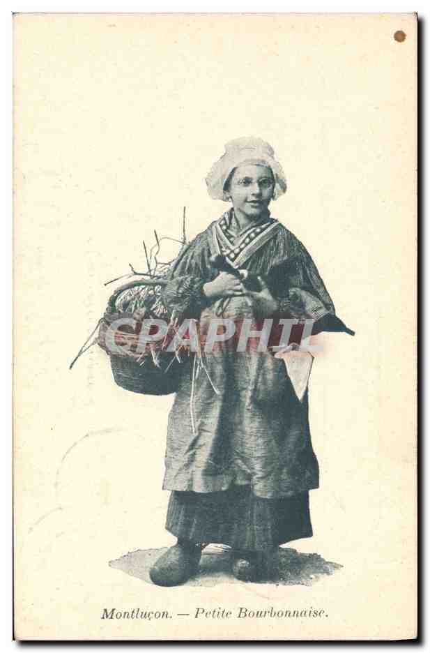 CPA Folklore Auvergne Montlucon Petite Bourbonnaise